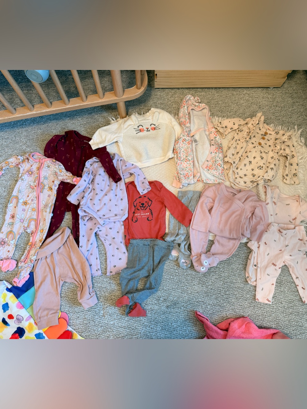 Carter’s Baby Girl Size 6 month bundle pjs onesies pants romper jacket posh haul